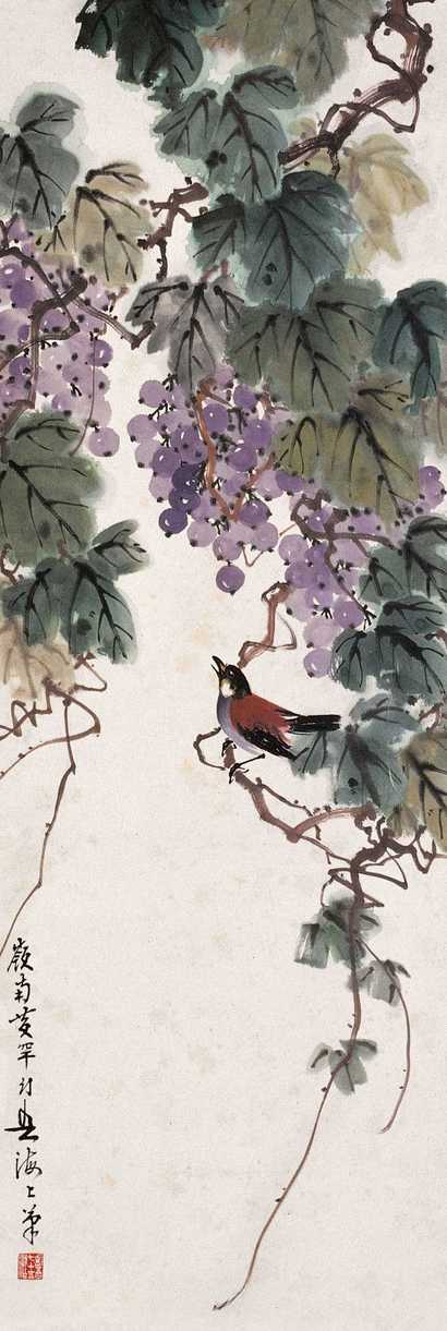 黄幻吾 花鸟 立轴
